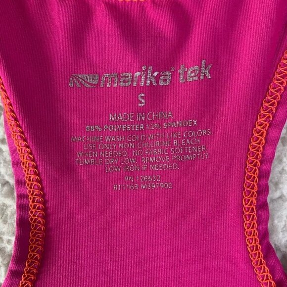 Marika Tek Athletic Yoga Workout Running Tank Top Pink Small - Picture 6 of 7